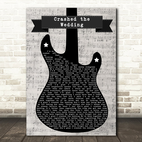 Busted Crashed The Wedding Wall Art Print - 21st birthday gift