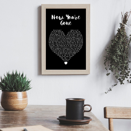 Now You're Gone - Basshunter - Song Lyric Print