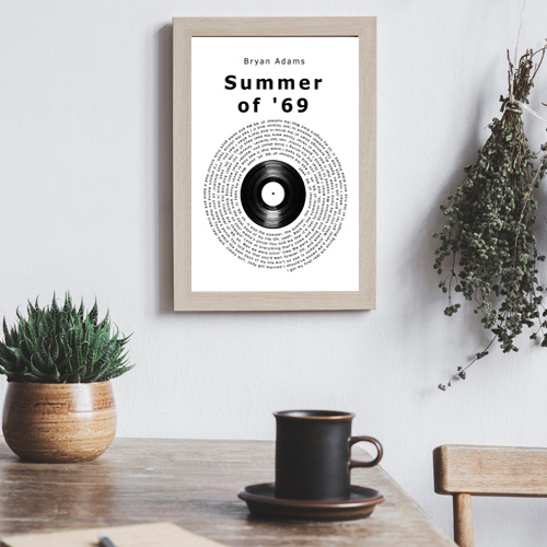 Summer of 69 - Bryan Adams - Song Lyric Prints