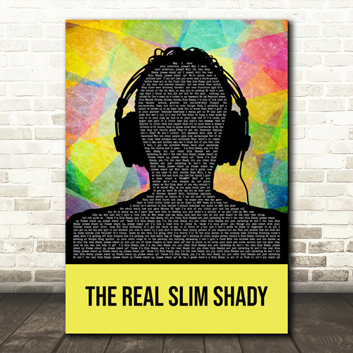 Eminem The Real Slim Shady Music Wall Art - 21st Birthday Gift